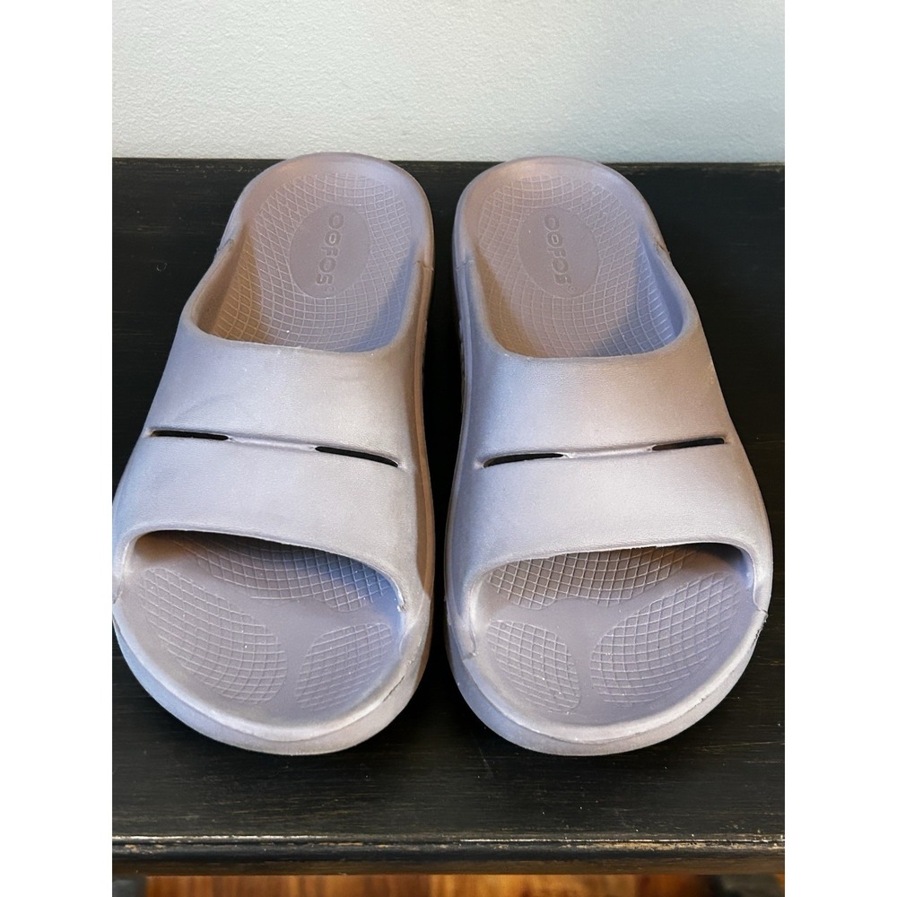 OOFOS OOahh Sport Flex Slide Recovery Sandals Slides Lavender-Gray Women's 6